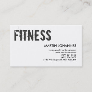 Visite Stylish Personal Trainer Noir Blanc Carte de visit