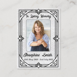 Visite Sympathie élégante Carte de prière photo Vintage