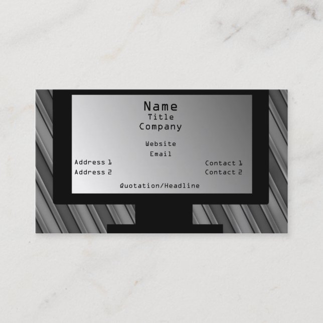 Visite Tech Savvy Carte de visite, gris clair (Devant)