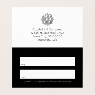 Visite une carte de rendez-vous pliée pour rappel