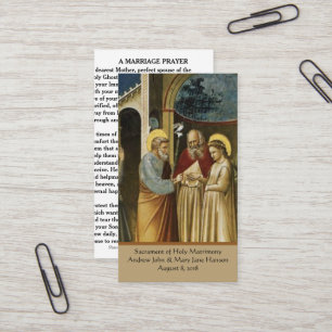 Visite Une carte sainte de mariage de faveur catholique