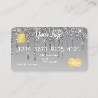 Visite Votre carte de crédit à l'aspect Parties scintilla