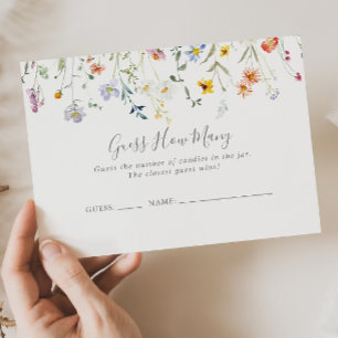 Visite Wild Multicolor Floral Devinez Combien De Carte De