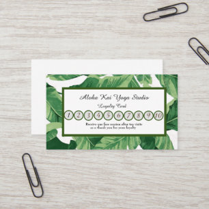 Visite Yoga Studio Carte de fidélité Palms tropicaux