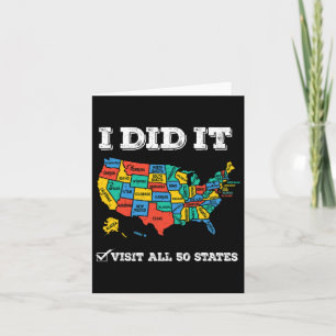 Visited All 50 States  Card