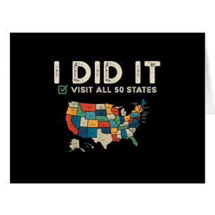 Visited All 50 US States - USA Map Travel - Visit 
