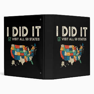 Visited All 50 US States - USA Map Travel - Visit Binder