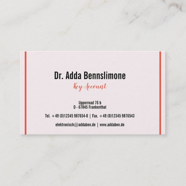 Visitenkarte Lines Business Card (Front)