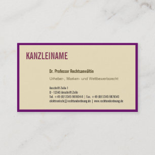 Visitenkarte Rand Business Card