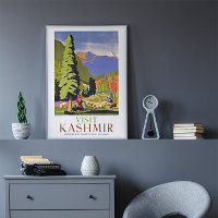 Visiter le Cachemire Inde | Poster Vintage voyage