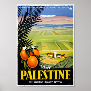 Visiter Palestine Poster Vintage voyage restauré