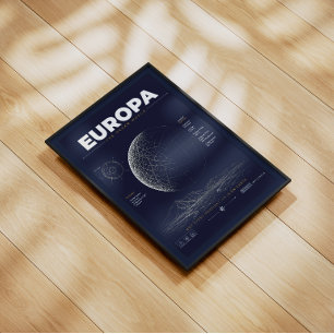Visitez Europa – Affiche de voyage spatial vintage