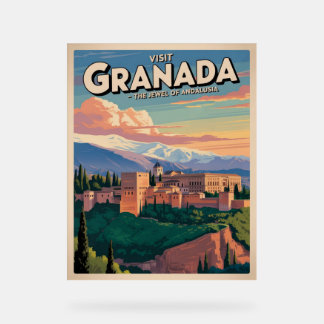 Visitez Granada Vintage voyage Art