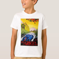 Visitez La Grece En Auto Vintage Travel Poster