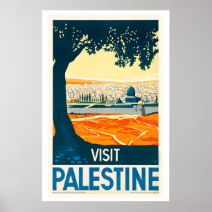 Visitez la Palestine Affiche de voyage vintage - E