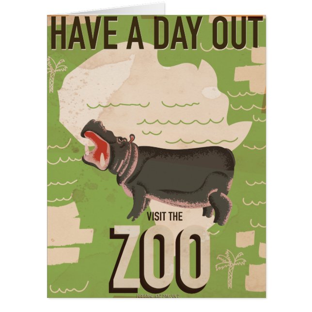 Visitez L'Affiche Vintage voyage Zoo. (Devant)
