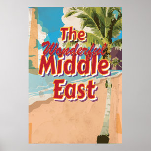 Visitez le magnifique poster vintage du Moyen-Orie