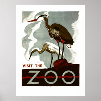 Visitez le zoo - Poster de WPA -
