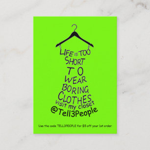 Visitez Mon Carte de visite Vêtements Shopping