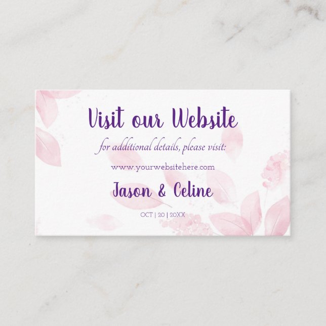 Visitez notre carte Mariage (Devant)