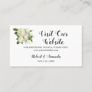 Visitez notre Mariage de site web - Carte d'insert