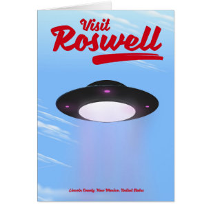 Visitez Roswell UFO poster vintage Color