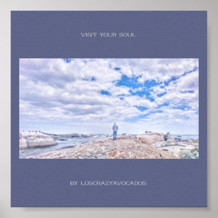 Visitez votre âme océan vue sur mer affiche de per