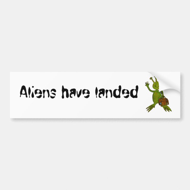 Visiting Alien Range Bumper Sticker (Front)