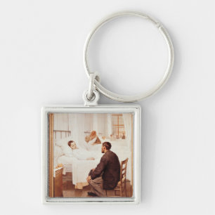 Visiting Day at the Hospital, 1889 Keychain