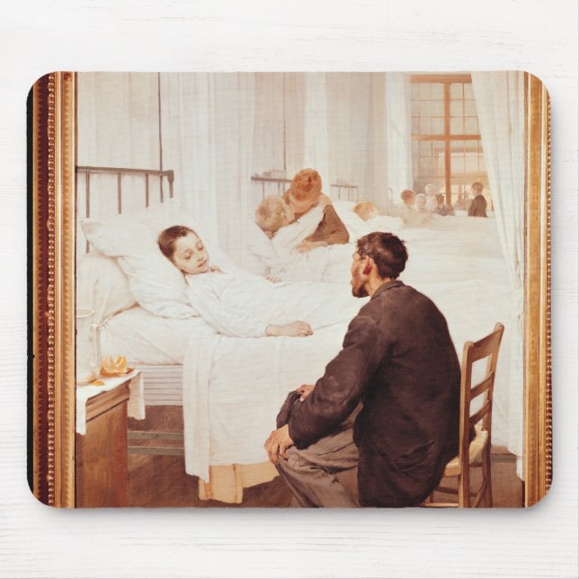 Visiting Day at the Hospital, 1889 Mouse Pad (Front)