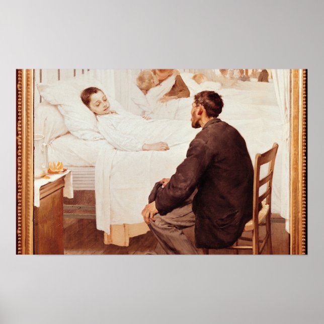 Visiting Day at the Hospital, 1889 Poster (Front)