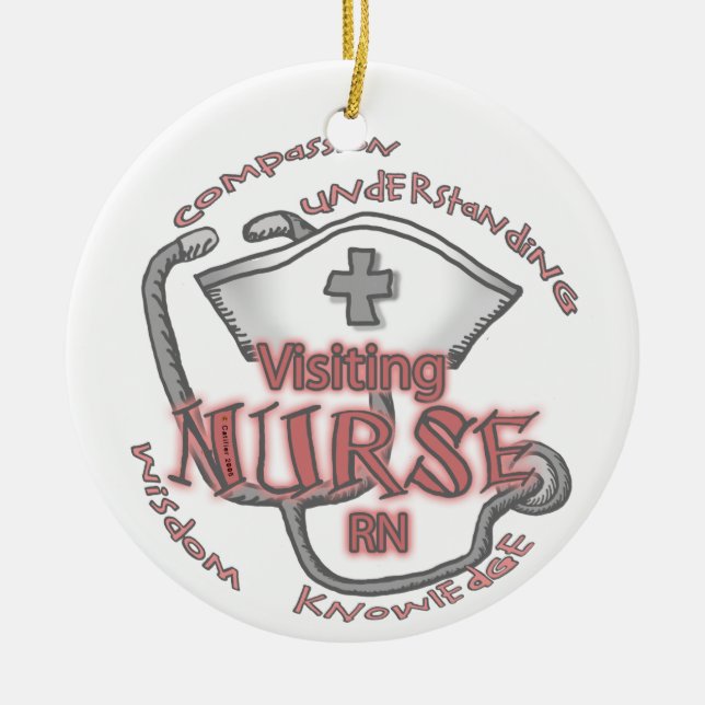 Visiting Nurse Axiom Ceramic Ornament (Front)