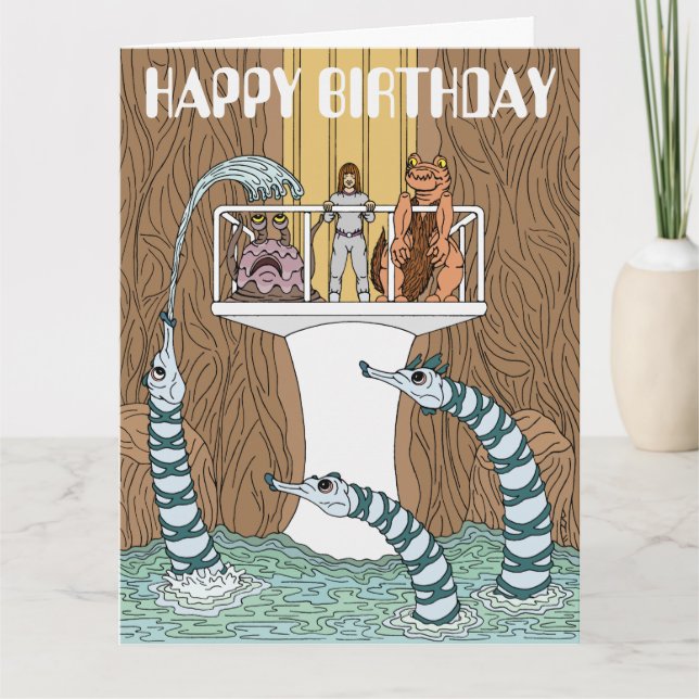 Visiting the Pool of the Piptrixons Birthday Card (Front)