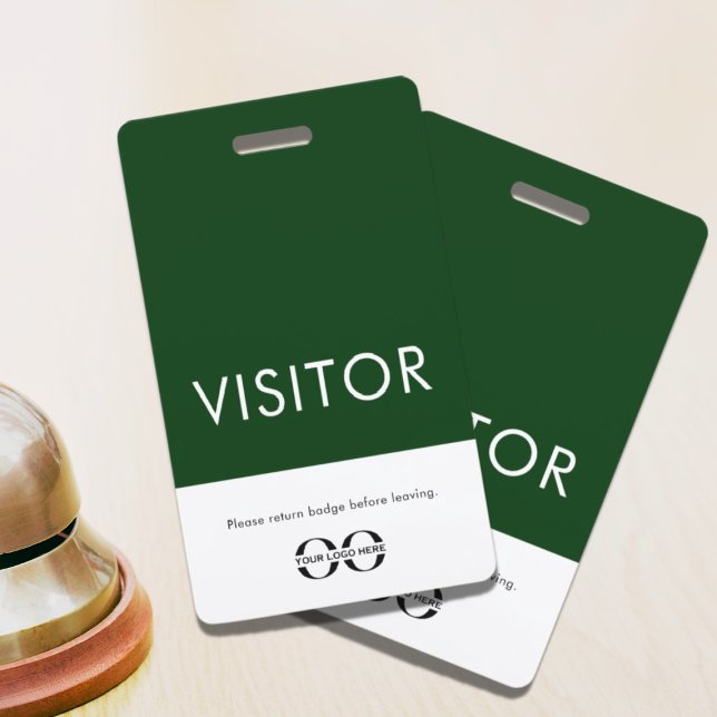 Visitor Badge Company Logo Green (Creator Uploaded)