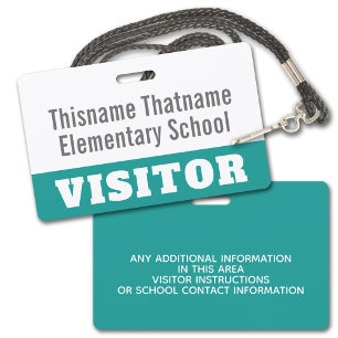Visitor Badge - Parents Schools - CAN EDIT COLOR