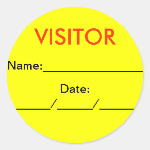 VISITOR CLASSIC ROUND STICKER