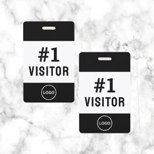 Visitor Logo Company Black Simple Modern Badge
