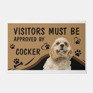 Visitor Must Be Approved By Springer Cocker Doormat