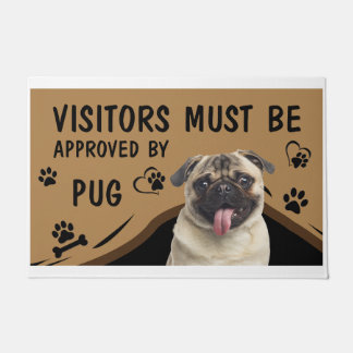 Visitor Must Be Approved By Springer Pug Doormat