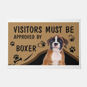 Visitor Must Be Approved By Springer Spaniel Boxer Doormat