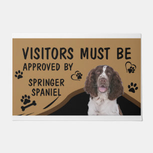 Visitor Must Be Approved By Springer Spaniel Dog Doormat