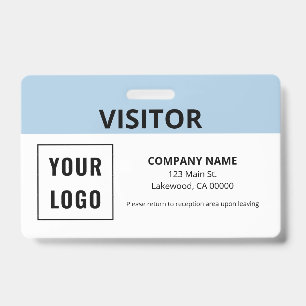 Visitor Pass Simple Logo ID Badge