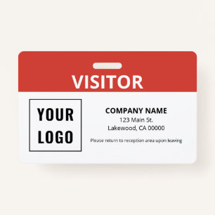 Visitor Pass Simple Logo ID Badge