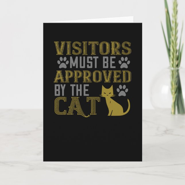 Visitors must be Approved by the Cat Card (Front)