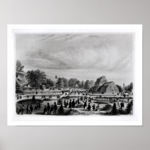 Visitors viewing the Palm House at Kew Palace, c.1 Poster