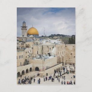 Visitors, Western Wall Plaza & Dome of the Rock Postcard