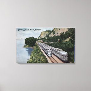Vista Dome Twin Zephers Railroad Canvas Print