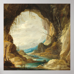 Vista from a Grotto - David Teniers Fine Art Poster