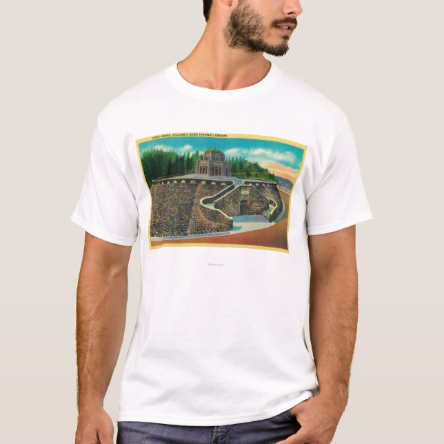 Vista House on Columbia River, Oregon T-Shirt (Front)