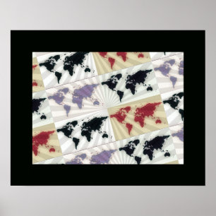 visual arts world map poster